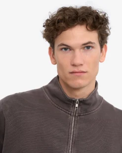 Organic Quarter Zip - Faded Mud