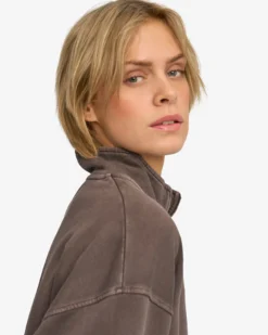 Organic Quarter Zip - Faded Mud