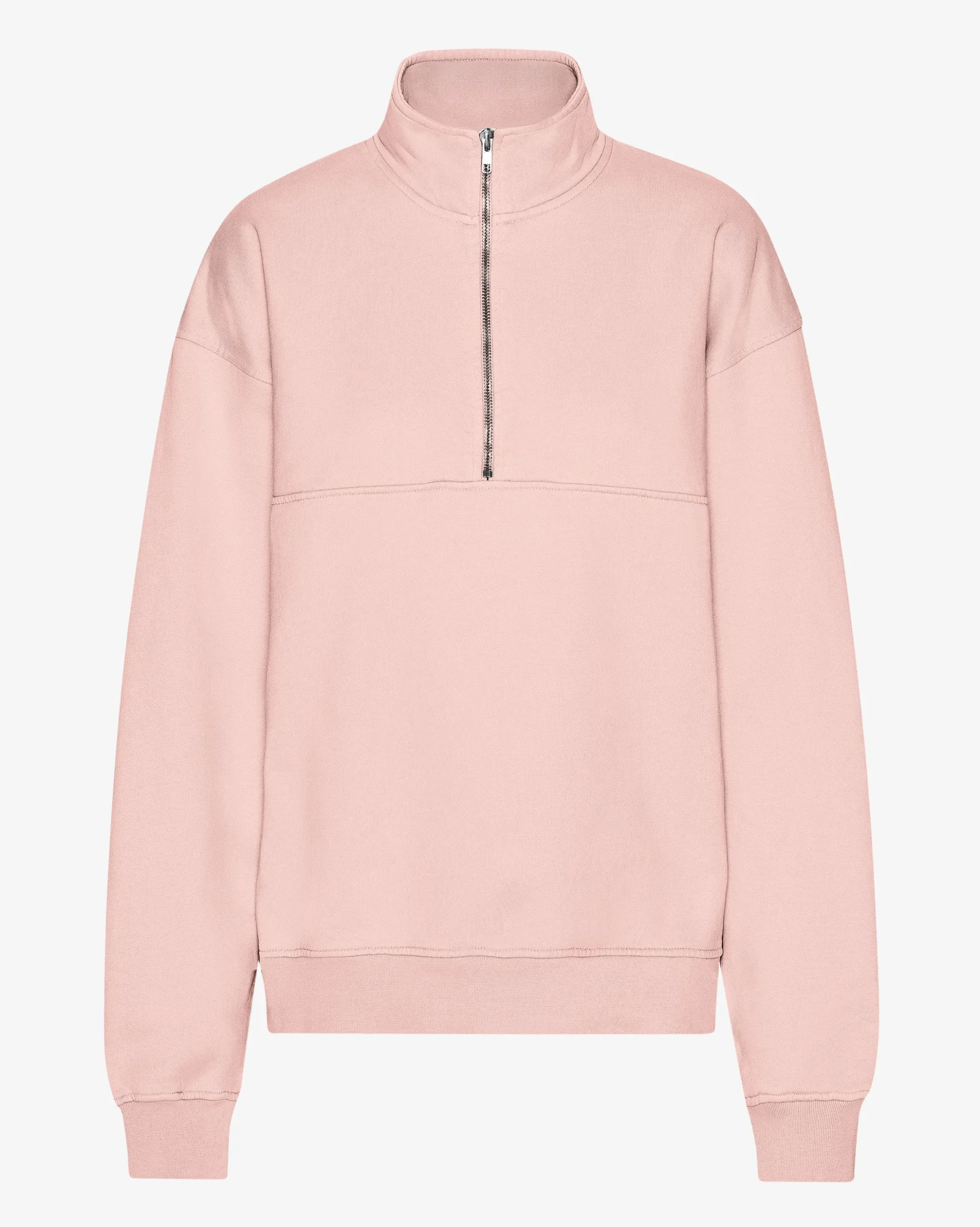 Organic Quarter Zip - Faded Pink