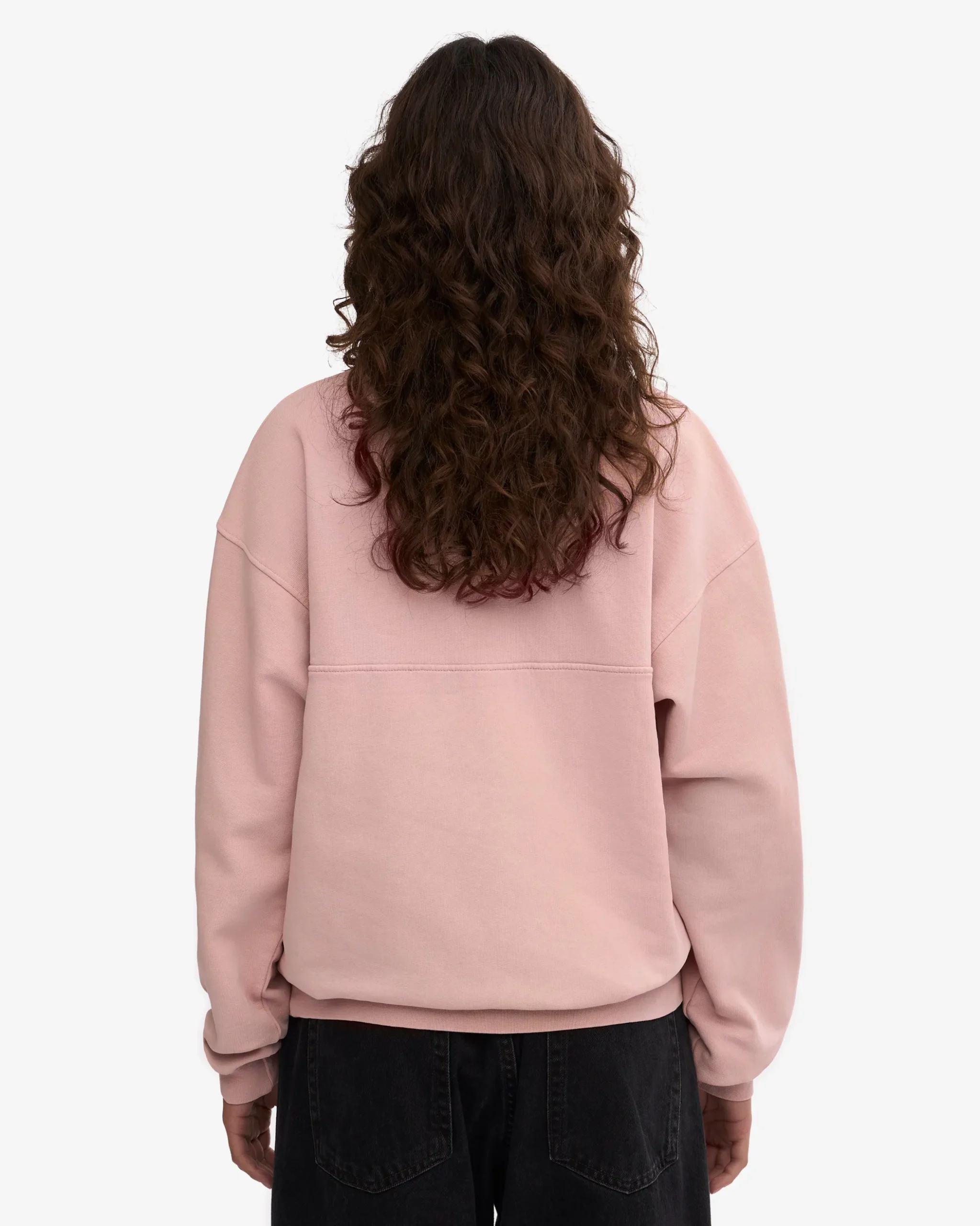 Organic Quarter Zip - Faded Pink