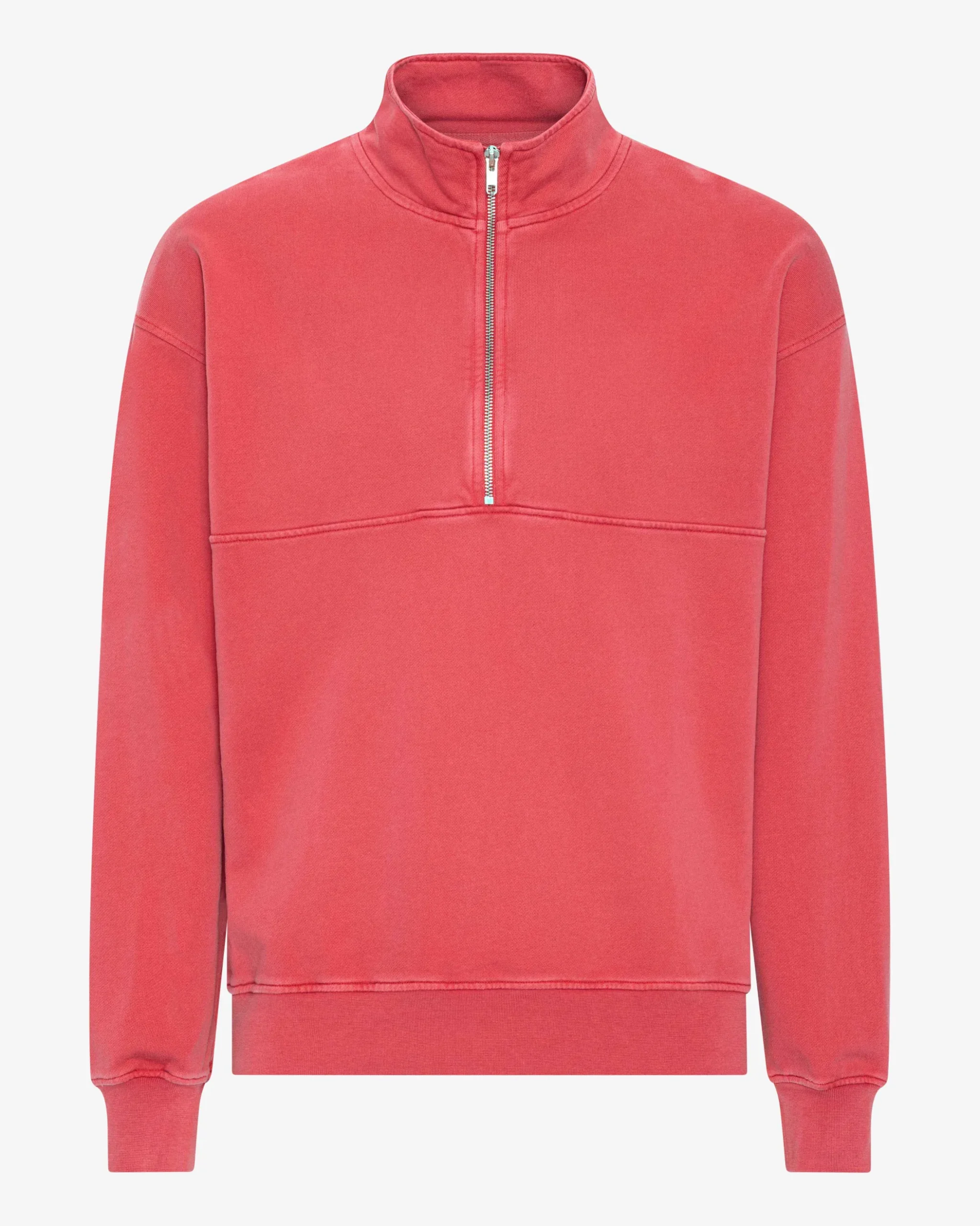 Organic Quarter Zip - Faded Red