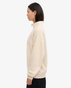 Organic Quarter Zip - Ivory White