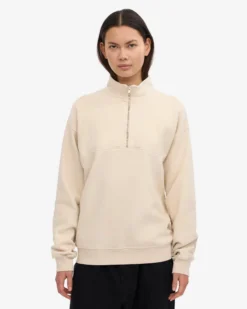 Organic Quarter Zip - Ivory White