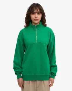 Organic Quarter Zip - Kelly Green