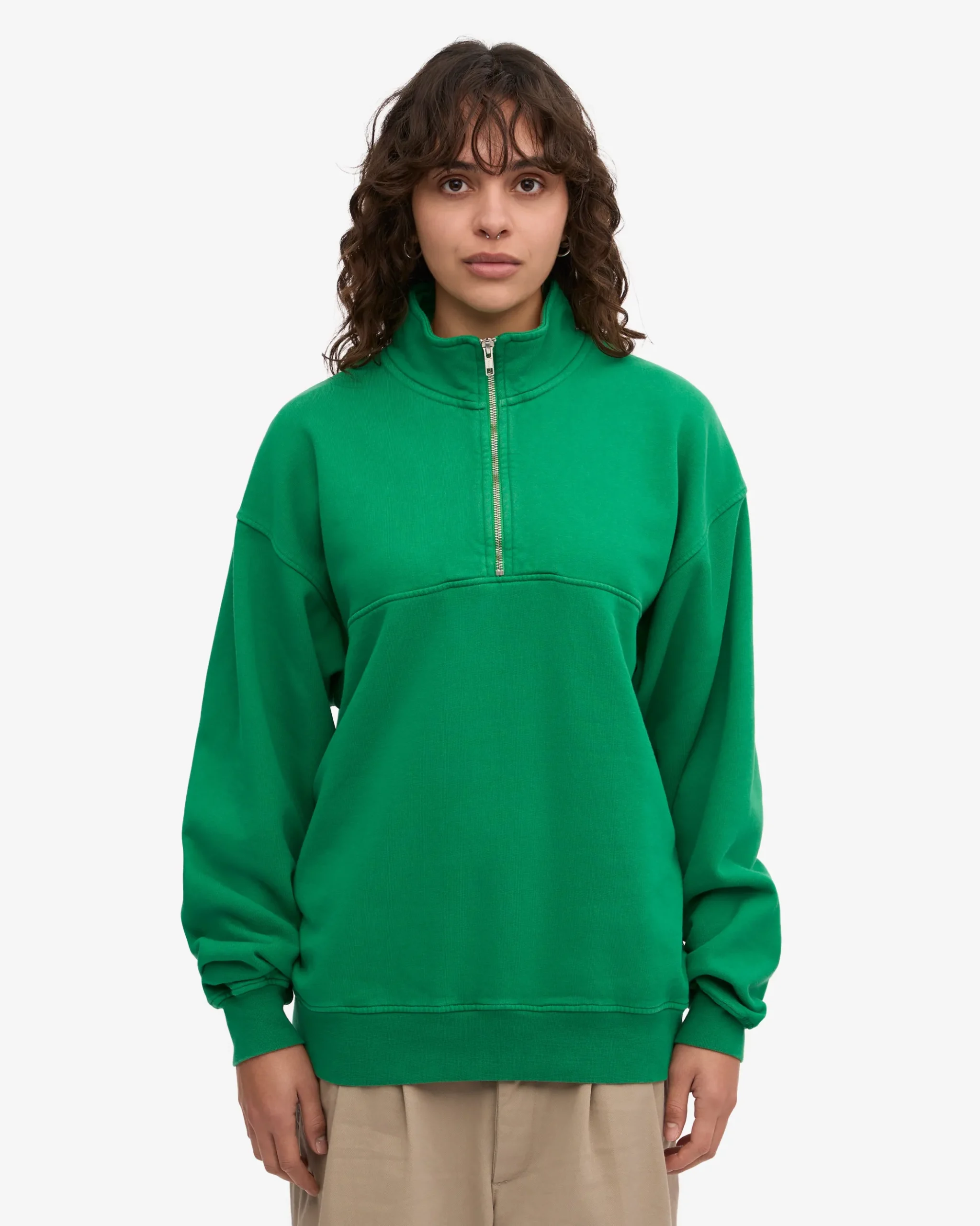 Organic Quarter Zip - Kelly Green