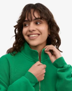 Organic Quarter Zip - Kelly Green