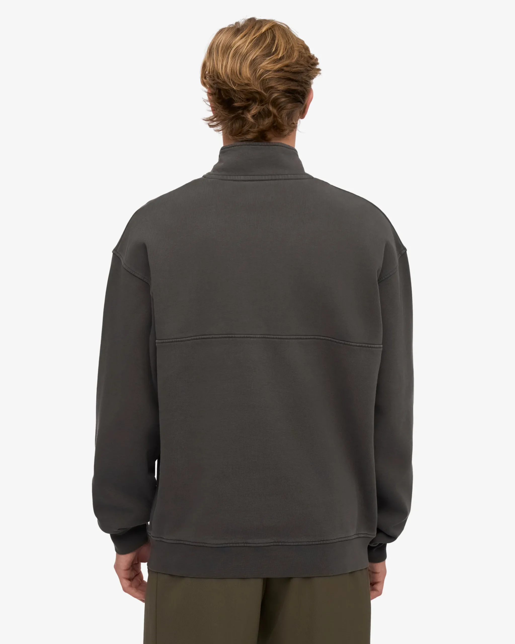 Organic Quarter Zip - Lava Grey