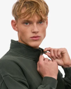 Organic Quarter Zip - Midnight Forest