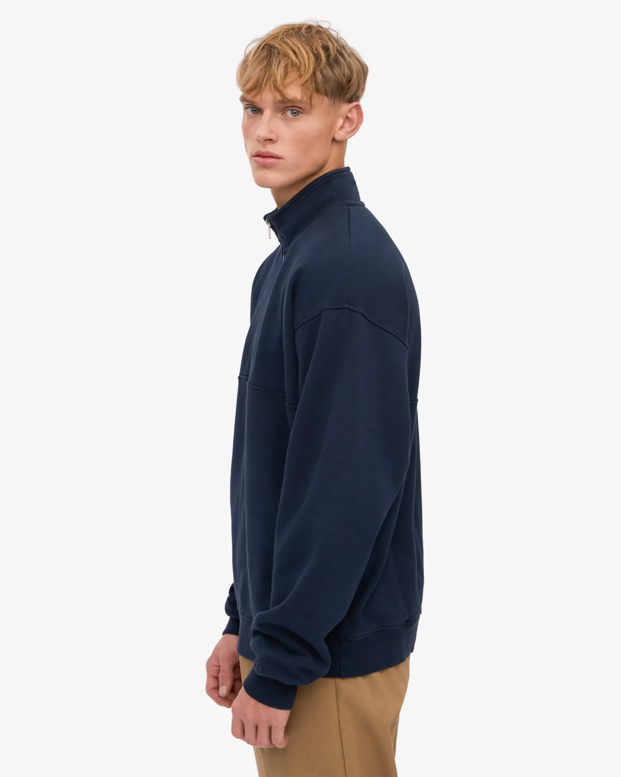 Organic Quarter Zip - Navy Blue