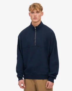 Organic Quarter Zip - Navy Blue