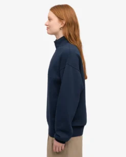 Organic Quarter Zip - Navy Blue