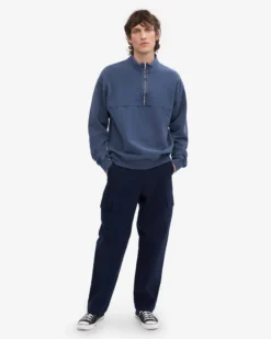 Organic Quarter Zip - Neptune Blue