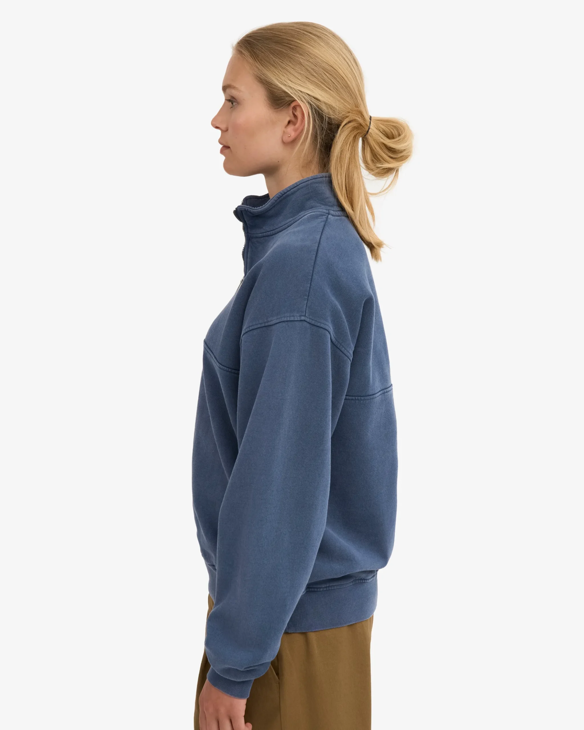 Organic Quarter Zip - Neptune Blue