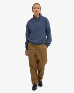 Organic Quarter Zip - Neptune Blue