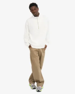 Organic Quarter Zip - Optical White