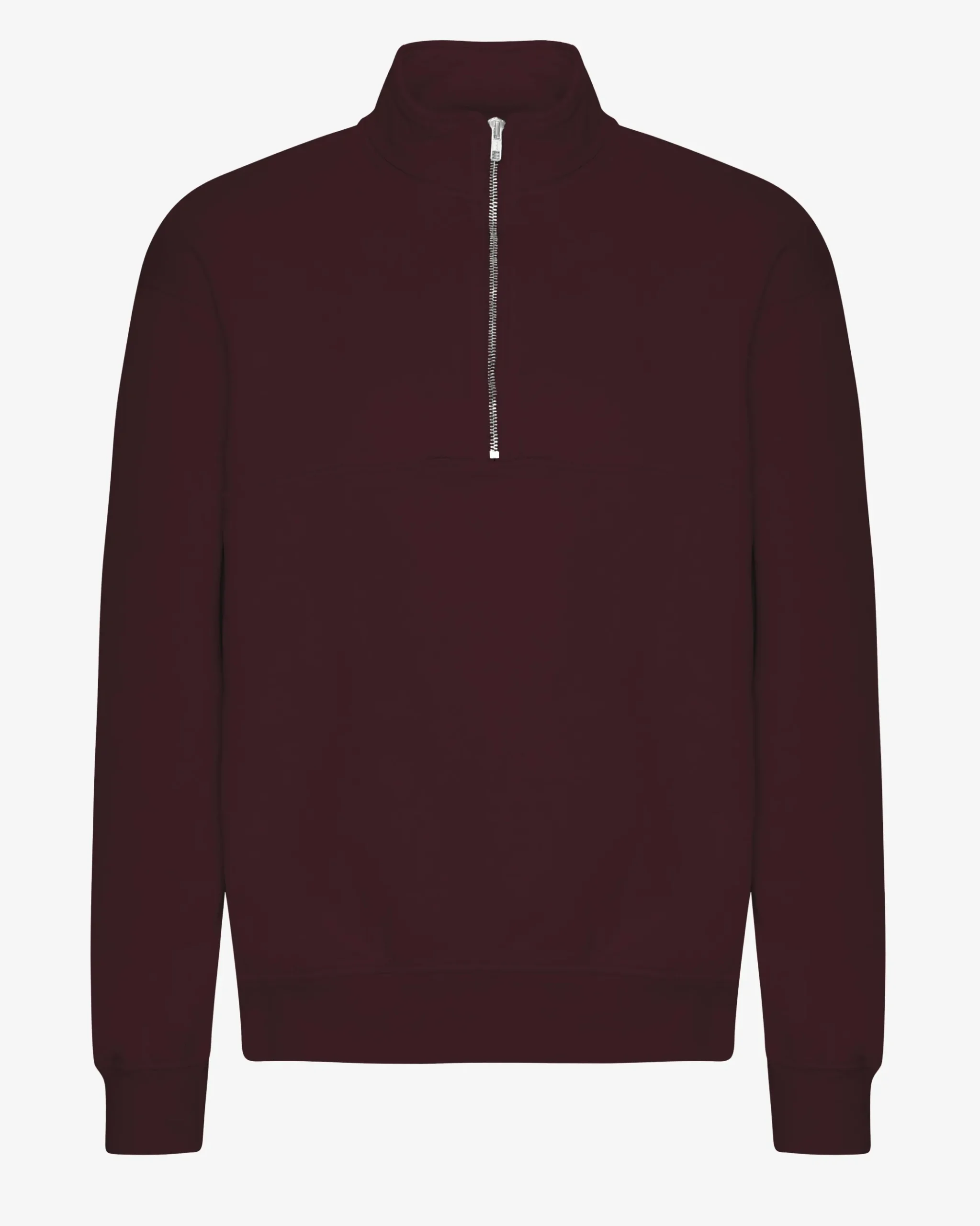 Organic Quarter Zip - Oxblood Red