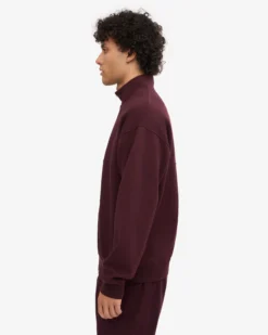 Organic Quarter Zip - Oxblood Red