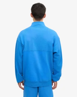 Organic Quarter Zip - Pacific Blue
