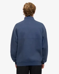 Organic Quarter Zip - Petrol Blue
