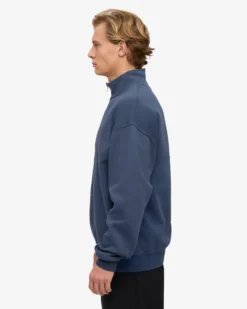 Organic Quarter Zip - Petrol Blue