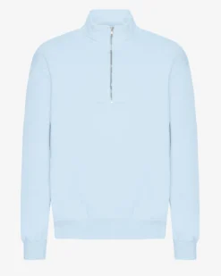 Organic Quarter Zip - Polar Blue