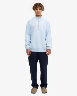 Organic Quarter Zip - Polar Blue