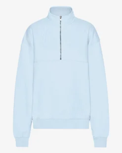 Organic Quarter Zip - Polar Blue