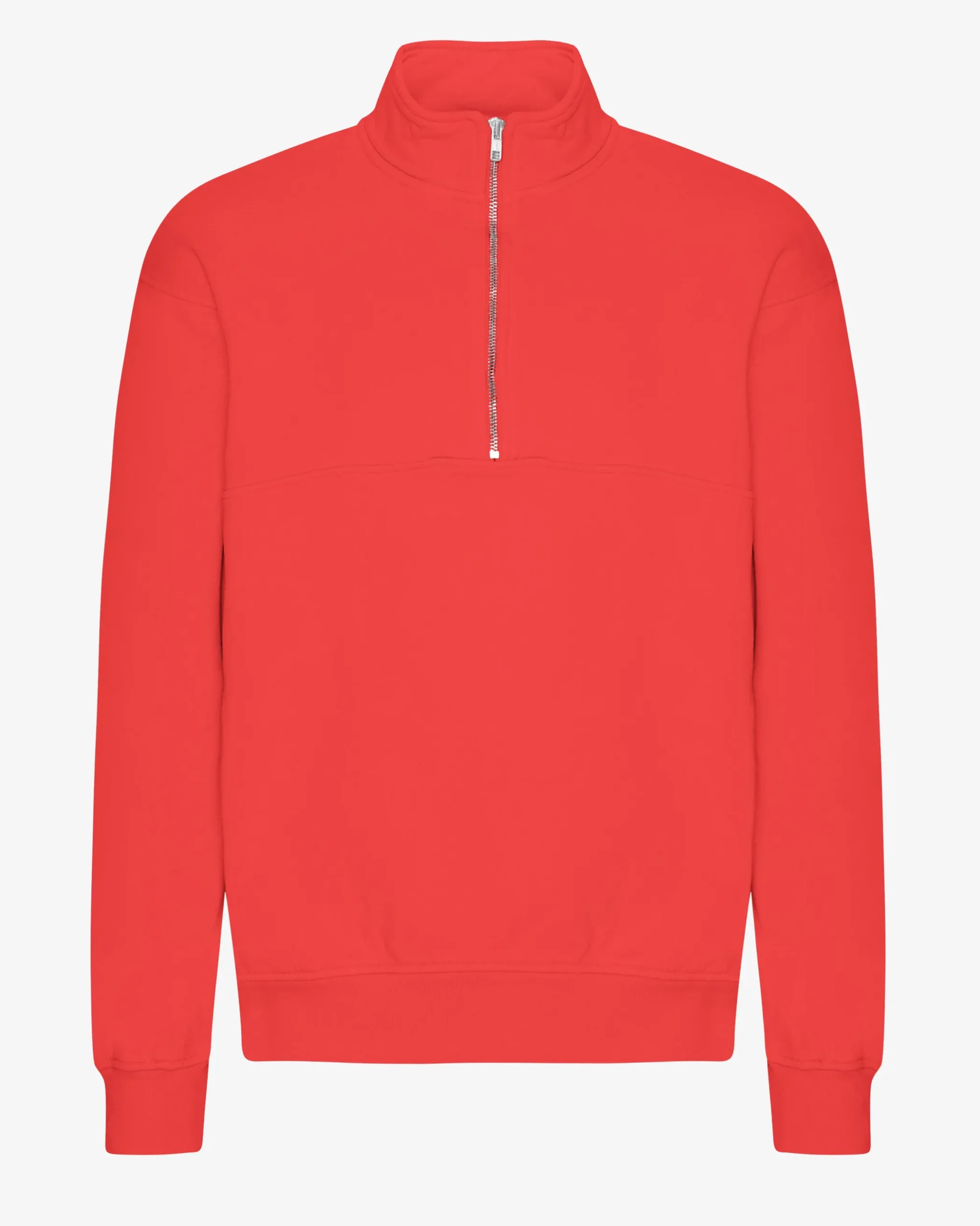 Organic Quarter Zip - Red Tangerine