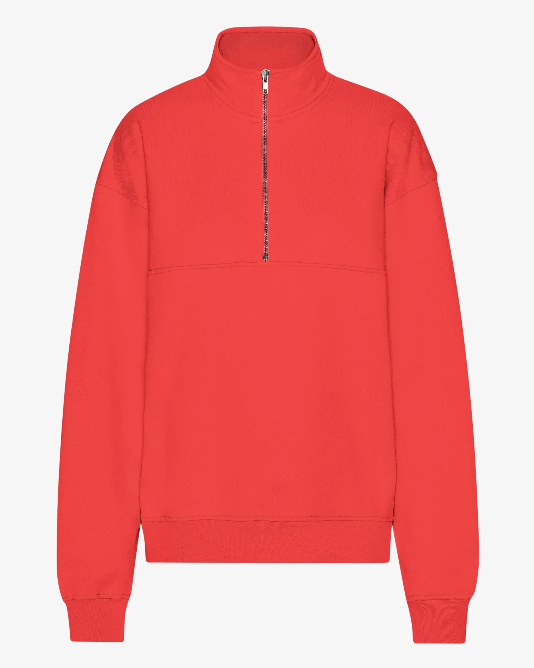 Organic Quarter Zip - Red Tangerine