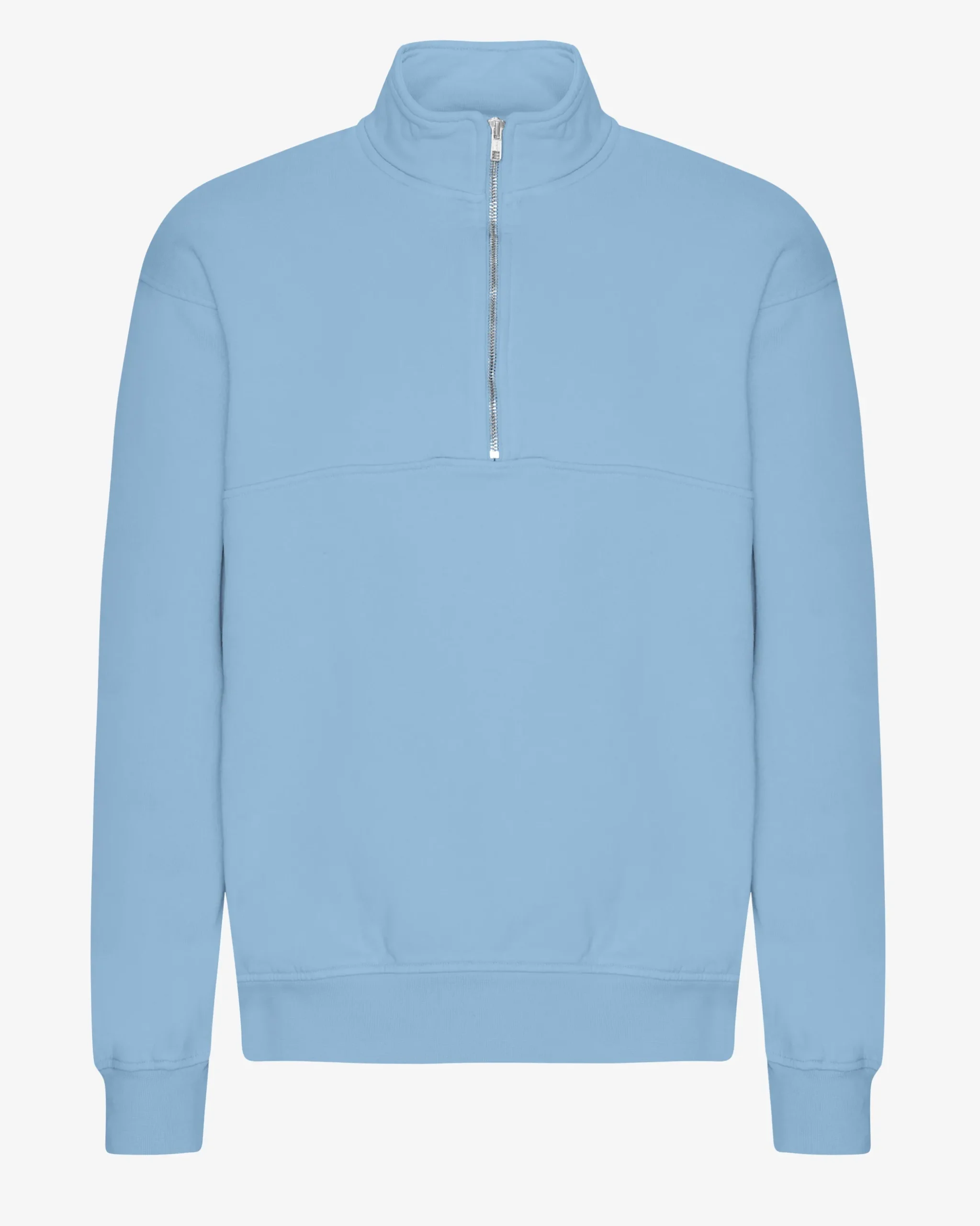 Organic Quarter Zip - Seaside Blue