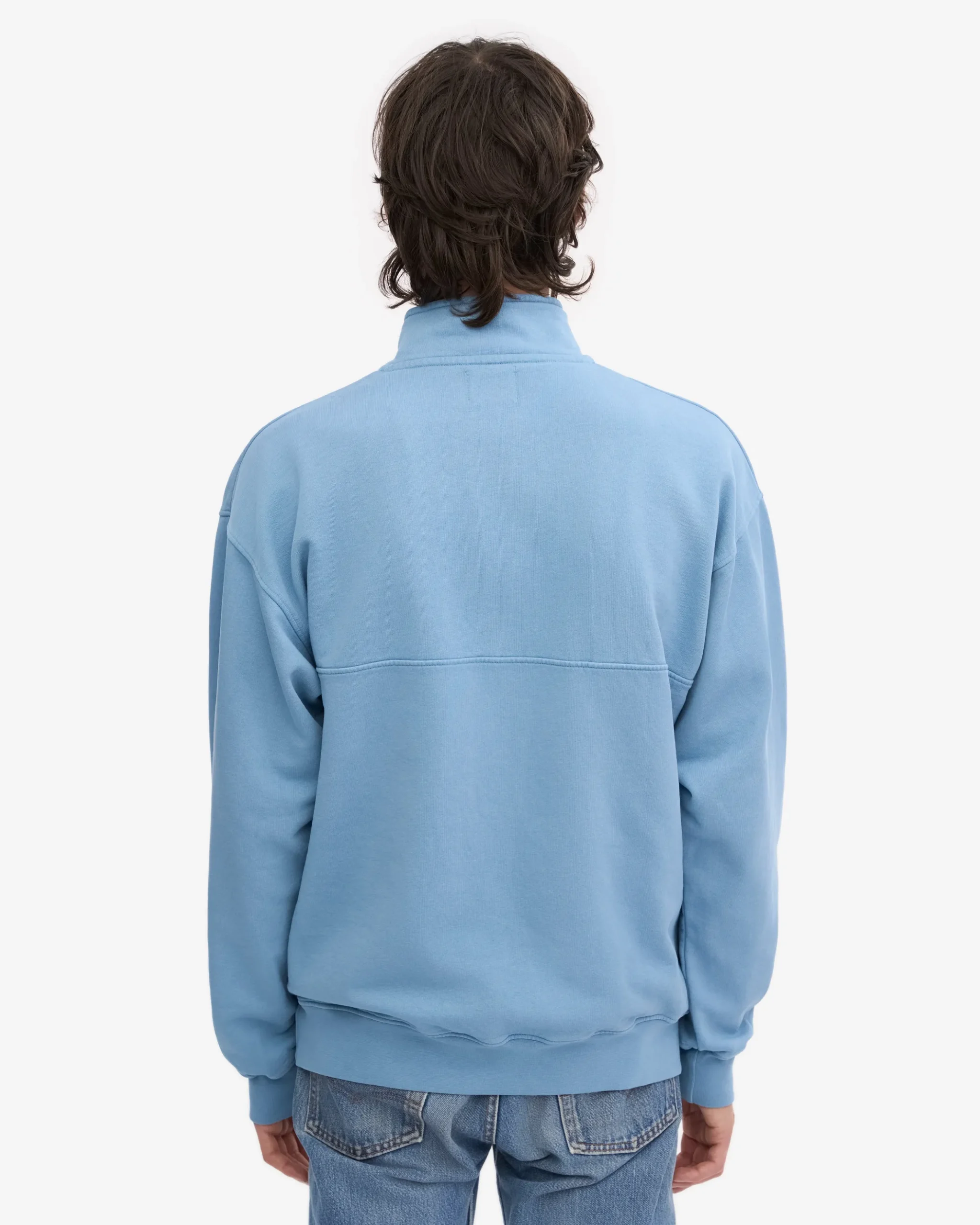 Organic Quarter Zip - Seaside Blue