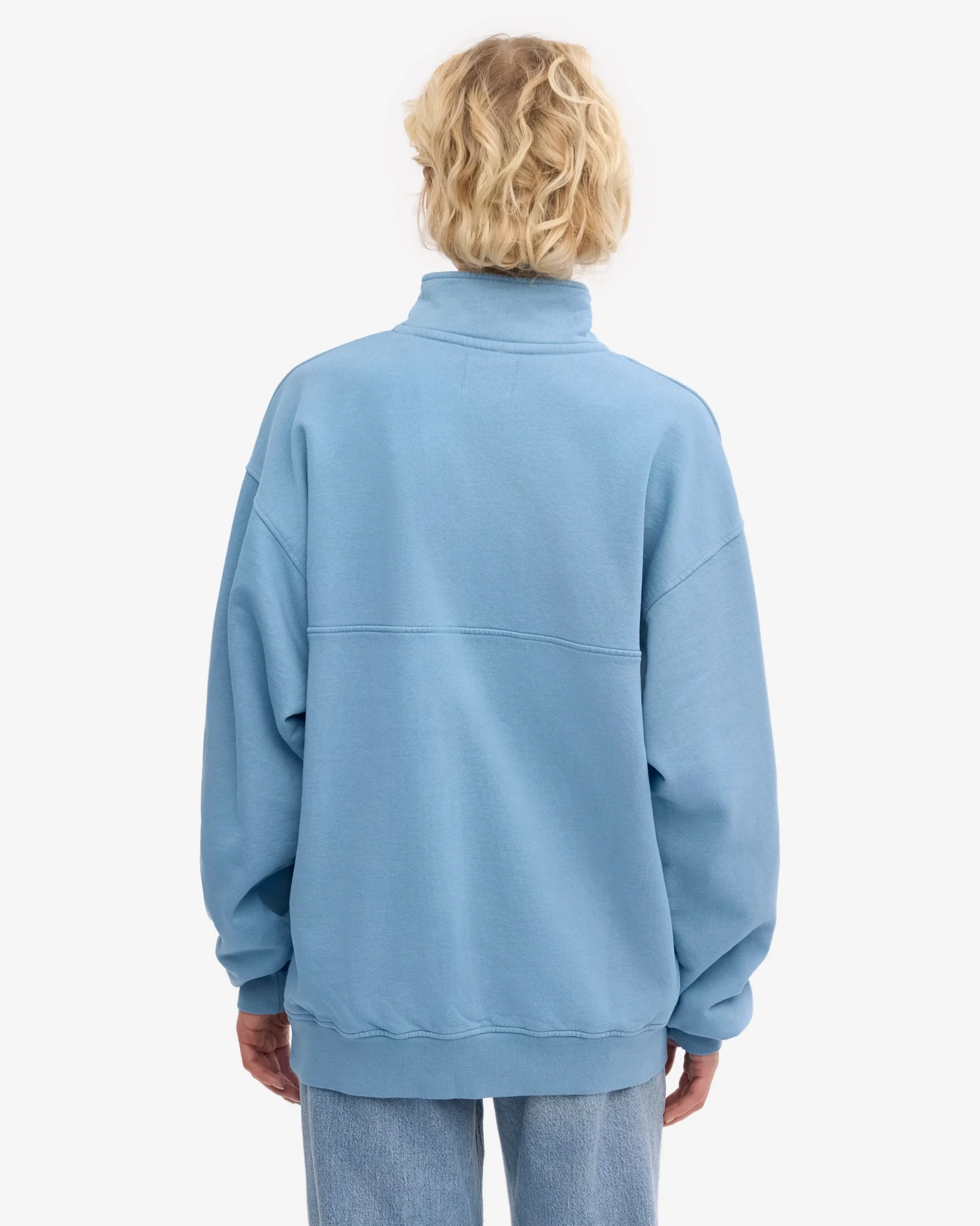 Organic Quarter Zip - Seaside Blue