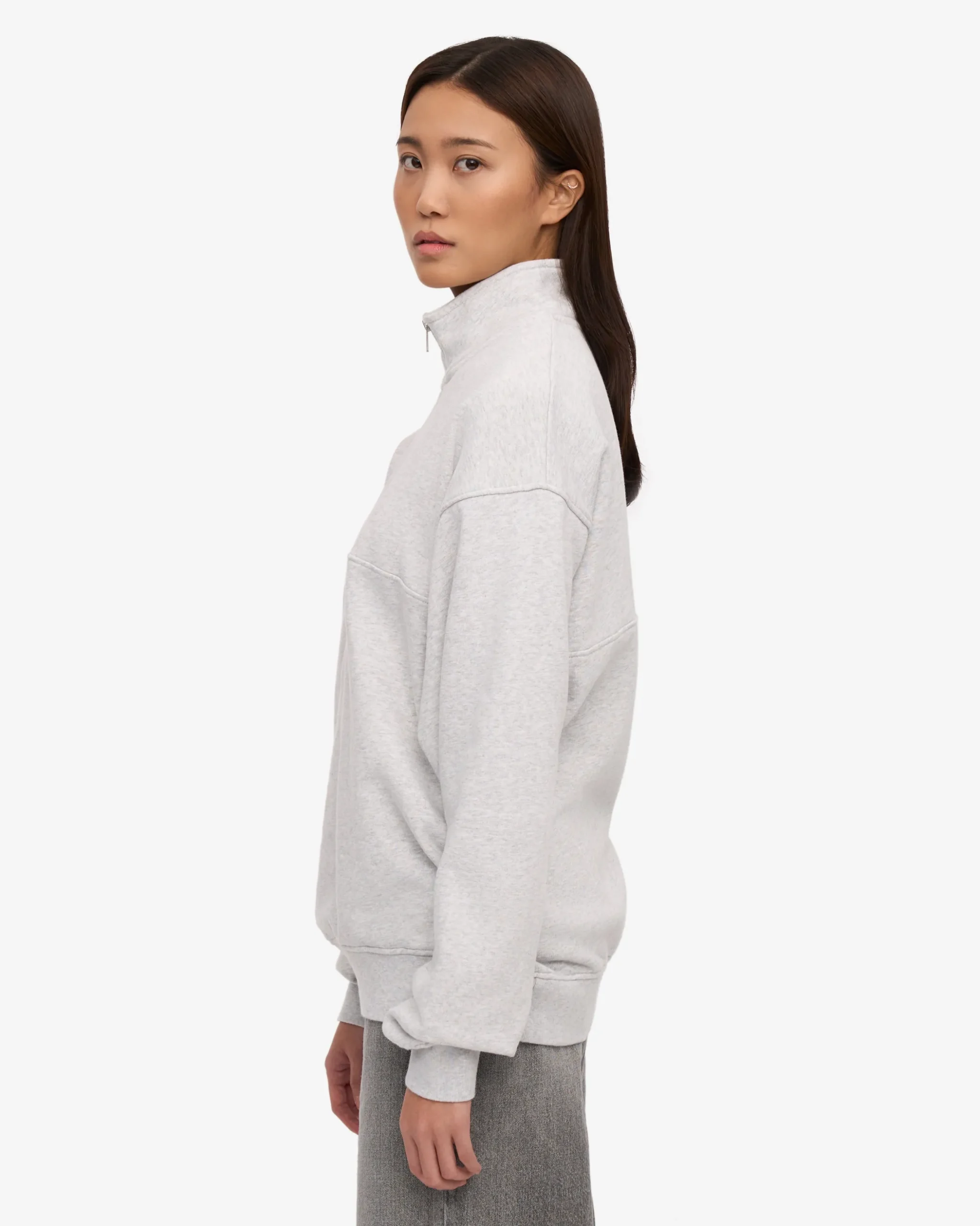 Organic Quarter Zip - Snow Melange