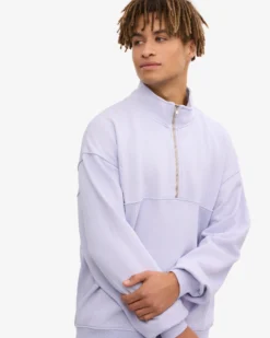Organic Quarter Zip - Soft Lavender