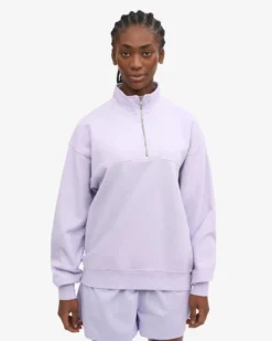 Organic Quarter Zip - Soft Lavender