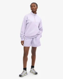 Organic Quarter Zip - Soft Lavender
