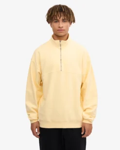 Organic Quarter Zip - Soft Yellow