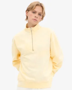 Organic Quarter Zip - Soft Yellow