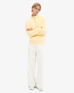 Organic Quarter Zip - Soft Yellow