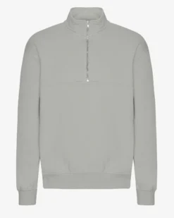 Organic Quarter Zip - Steel Blue