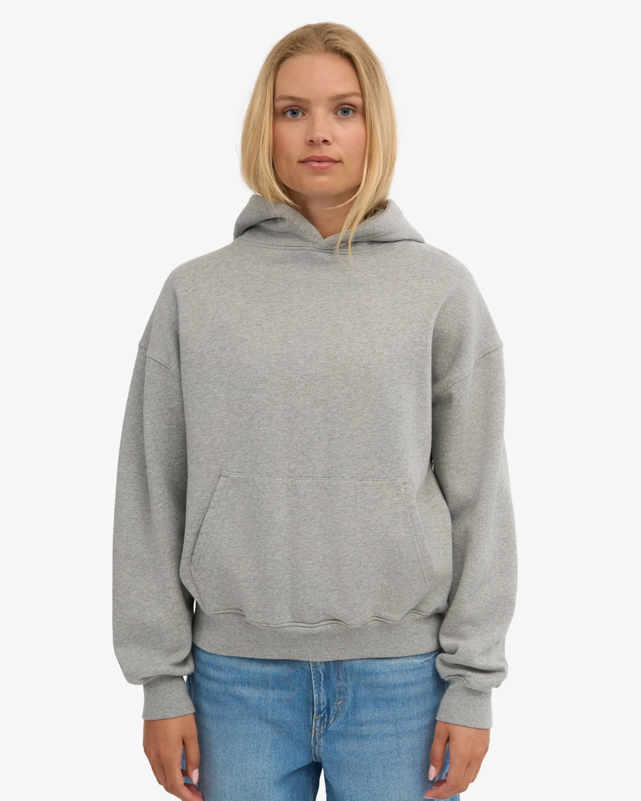 Organic Relaxed Hood Sweatsuit - Heather Grey