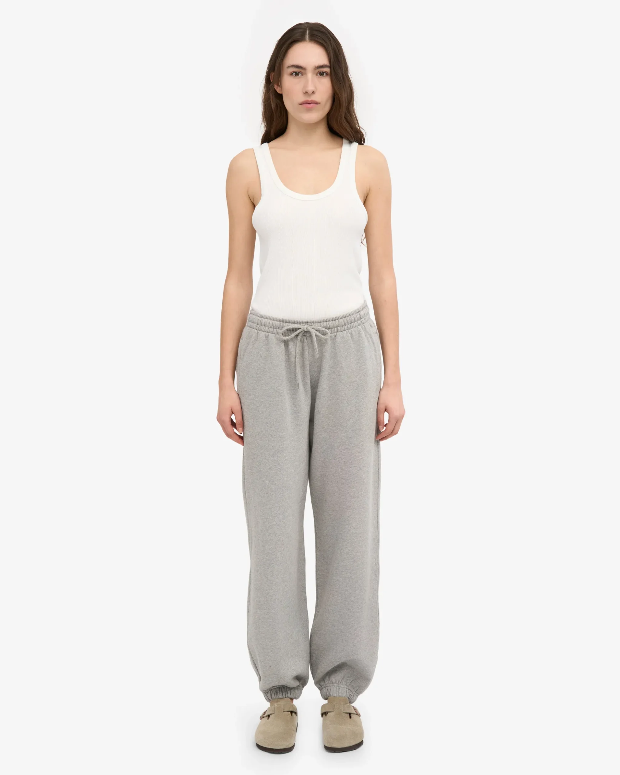 Organic Relaxed Hood Sweatsuit - Heather Grey