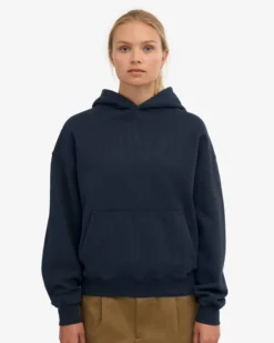 Organic Relaxed Hood Sweatsuit - Navy Blue