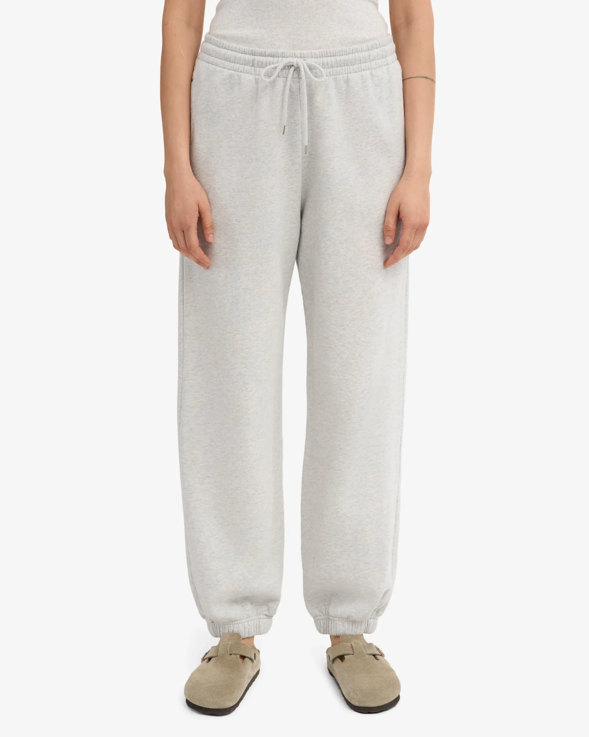 Organic Relaxed Hood Sweatsuit - Snow Melange