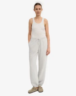 Organic Relaxed Hood Sweatsuit - Snow Melange