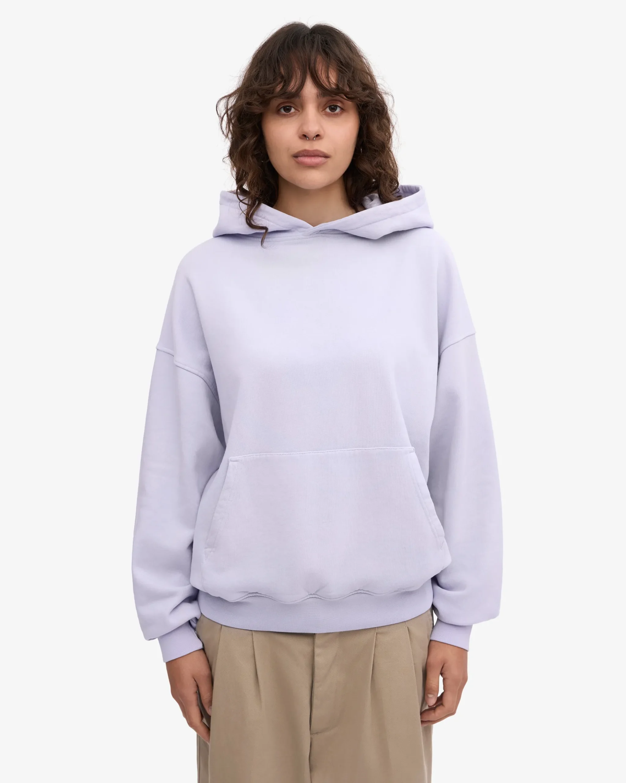 Organic Relaxed Hood Sweatsuit - Soft Lavender