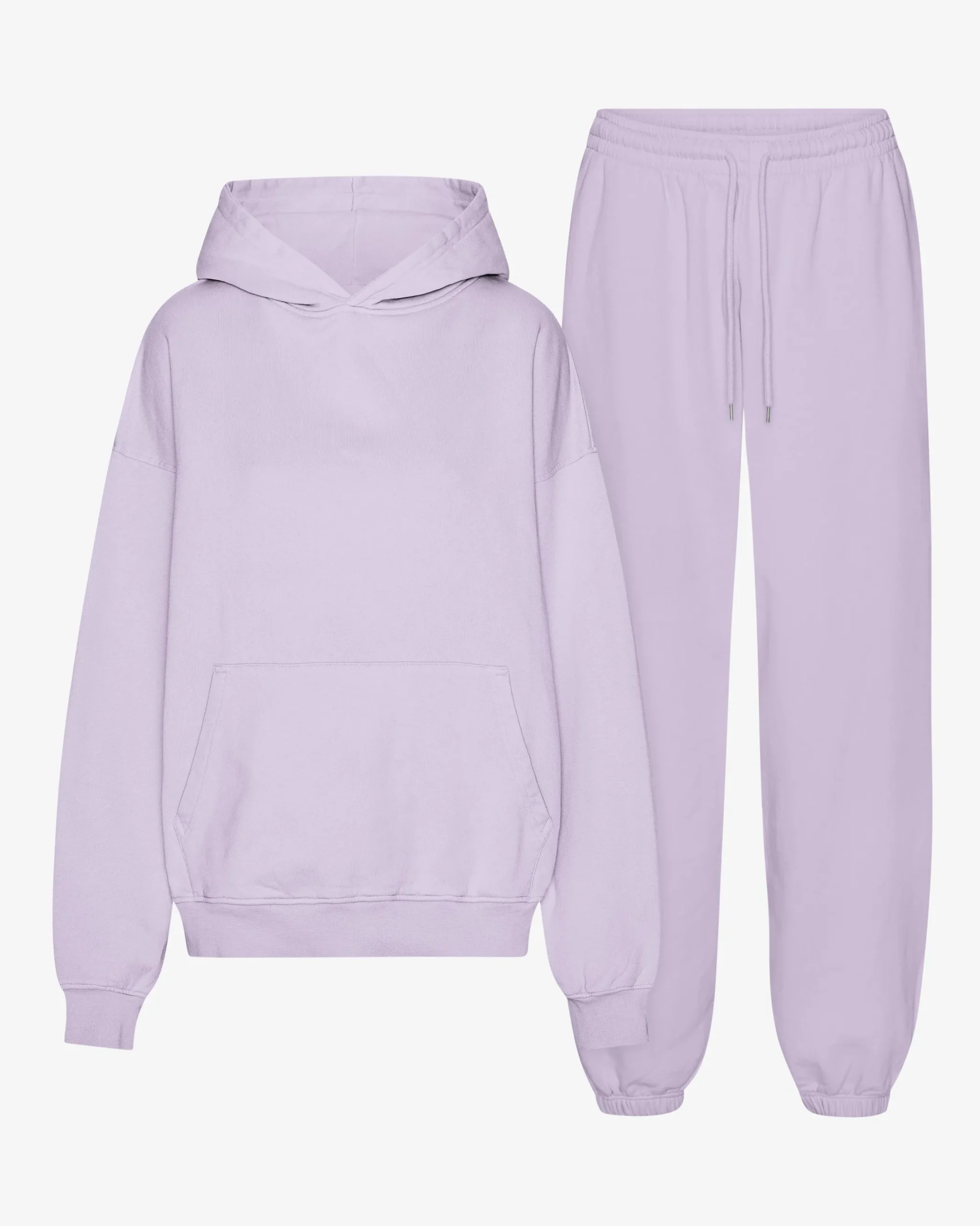 Organic Relaxed Hood Sweatsuit - Soft Lavender