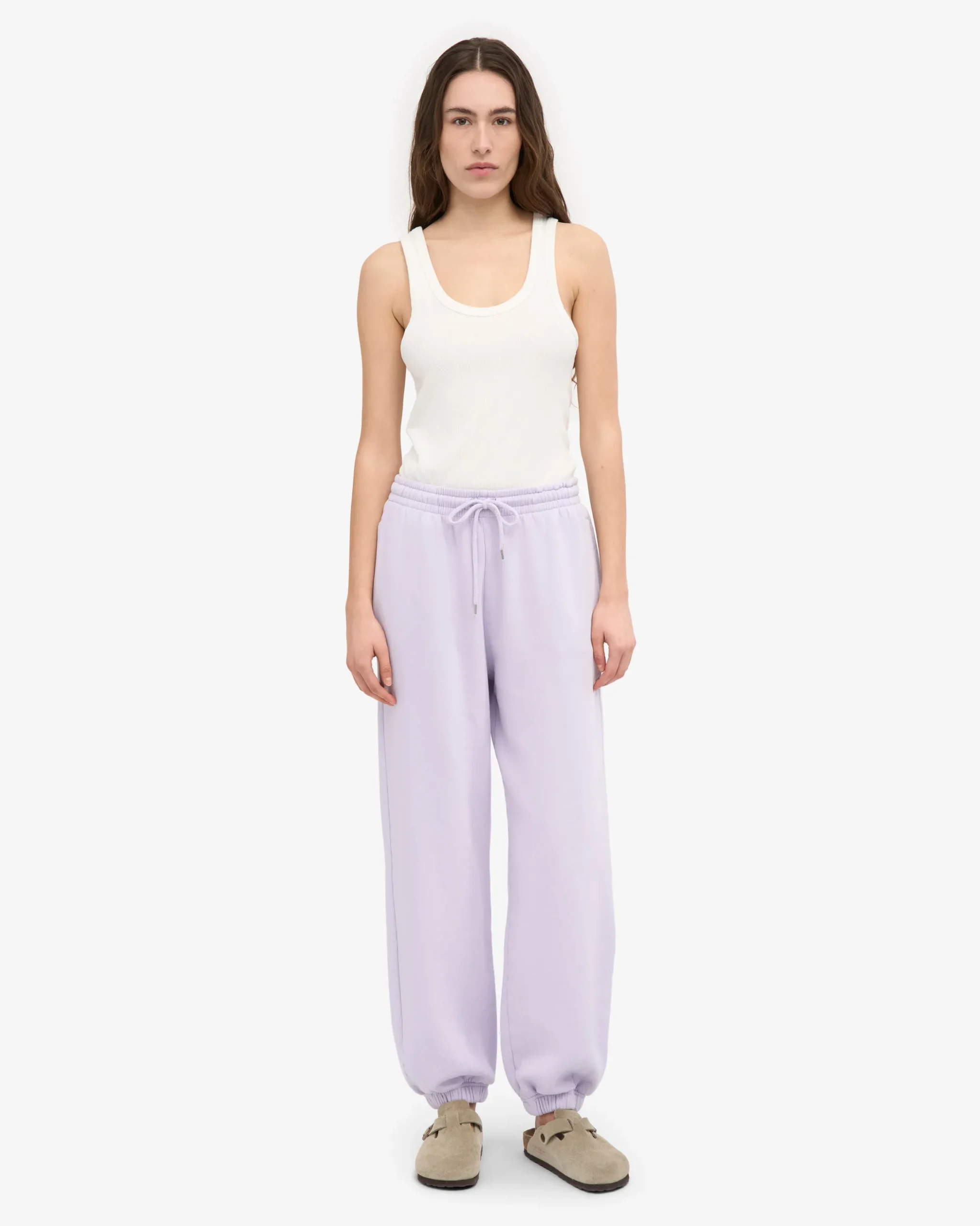 Organic Relaxed Hood Sweatsuit - Soft Lavender