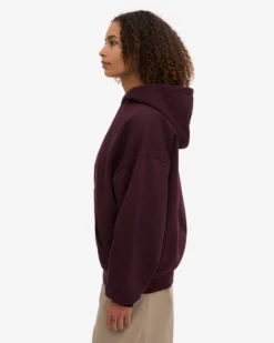 Organic Relaxed Hood Sweatsuit - Oxblood Red