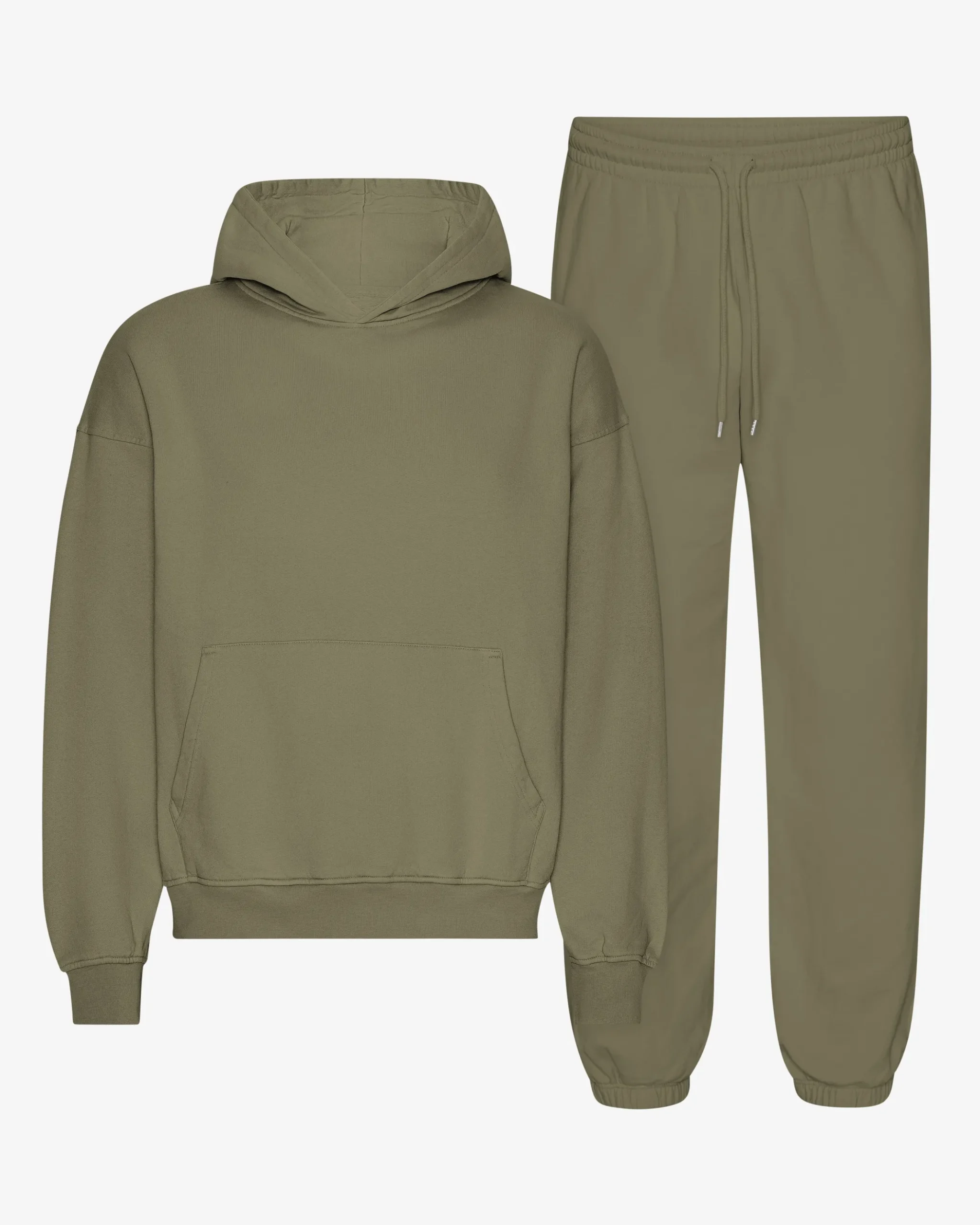 Organic Relaxed Hood Sweatsuit - Dusty Olive